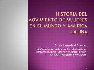 Silvia Lamadrid Alvarez Diplomado Internacional de Especializacin en