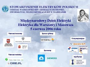 STOWARZYSZENIE ELEKTRYKW POLSKICH ODDZIA WARSZAWSKI SEP i ODDZIA