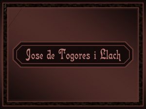 Jose de Togores i Llach nasceu em Cerdanyola