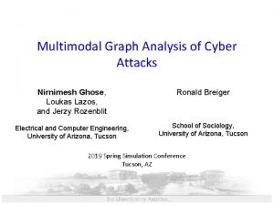 Multimodal Graph Analysis of Cyber Attacks Nirnimesh Ghose