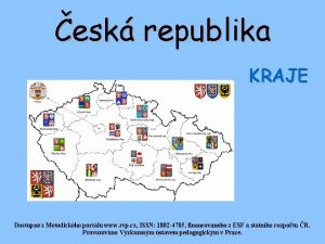 esk republika KRAJE Dostupn z Metodickho portlu www