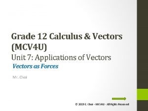 Grade 12 Calculus Vectors MCV 4 U Unit