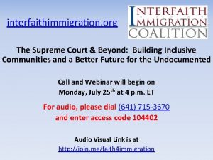 interfaithimmigration org The Supreme Court Beyond Building Inclusive