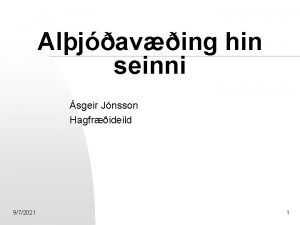 Aljaving hin seinni sgeir Jnsson Hagfrideild 972021 1