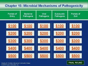 Chapter 15 Microbial Mechanisms of Pathogenicity Portals of