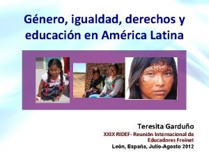 Gnero igualdad derechos y educacin en Amrica Latina