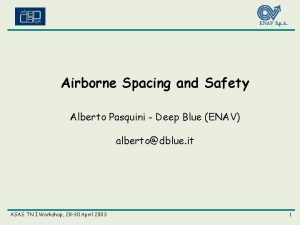 ENAV S p A Airborne Spacing and Safety