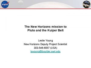 The New Horizons mission to Pluto and the