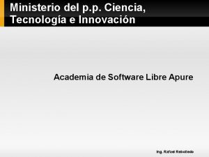 Ministerio del p p Ciencia Tecnologa e Innovacin