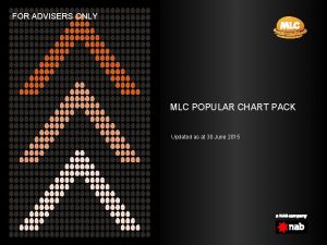 FOR ADVISERS ONLY MLC POPULAR CHART PACK Updated