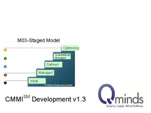 The Staged Model M 03 Staged Model Optimizing