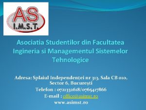 Asociatia Studentilor din Facultatea Ingineria si Managementul Sistemelor