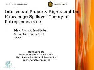 Intellectual Property Rights and the Knowledge Spillover Theory