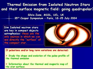 Thermal Emission from Isolated Neutron Stars and their