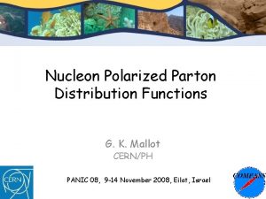 Nucleon Polarized Parton Distribution Functions G K Mallot