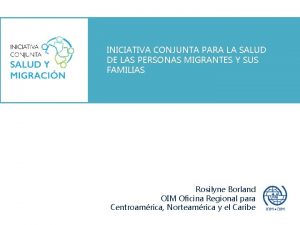 INICIATIVA CONJUNTA PARA LA SALUD DE LAS PERSONAS