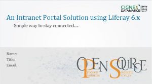 An Intranet Portal Solution using Liferay 6 x