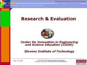 www ciese org Research Evaluation Center for Innovation