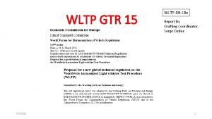 WLTP GTR 15 972021 WLTP09 18 e Report