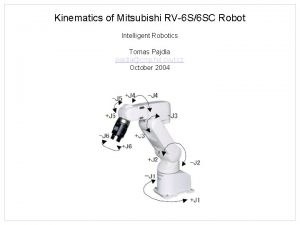 Kinematics of Mitsubishi RV6 S6 SC Robot Intelligent