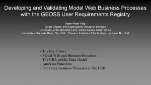 Developing and Validating Model Web Business Processes with