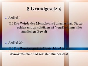 Grundgesetz Artikel 1 1 Die Wrde des Menschen