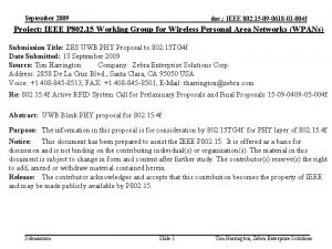 September 2009 doc IEEE 802 15 09 0618