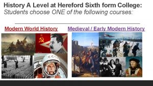 History A Level at Hereford Sixth form College