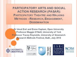 PARTICIPATORY ARTS AND SOCIAL ACTION RESEARCH PASAR PARTICIPATORY