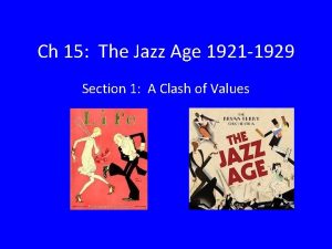Ch 15 The Jazz Age 1921 1929 Section