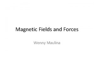 Magnetic Fields and Forces Wenny Maulina Facts about