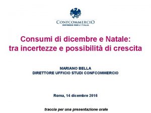 Consumi di dicembre e Natale tra incertezze e