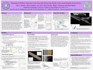 Mapping of Methane Emissions from NaturallyOccurring Marine Seeps