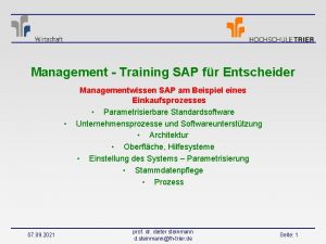 Management Training SAP fr Entscheider 07 09 2021