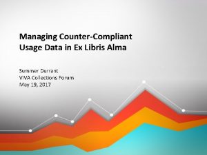 Managing CounterCompliant Usage Data in Ex Libris Alma
