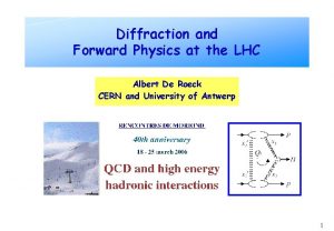 Diffraction and Forward Physics at the LHC Albert