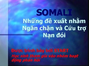 SOMALI Nhng xut nhm Ngn chn v Cu