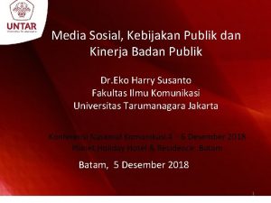 Media Sosial Kebijakan Publik dan Kinerja Badan Publik