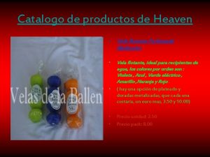 Catalogo de productos de Heaven Vela flotante Perfumada