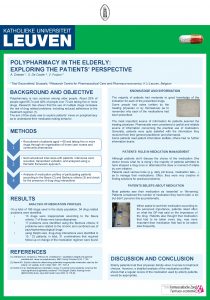 POLYPHARMACY IN THE ELDERLY EXPLORING THE PATIENTS PERSPECTIVE