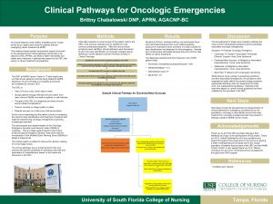 Clinical Pathways for Oncologic Emergencies Brittny Chabalowski DNP