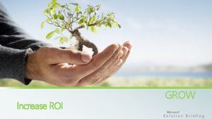 Increase ROI GROW Solution Briefing Grow Needs Productivity
