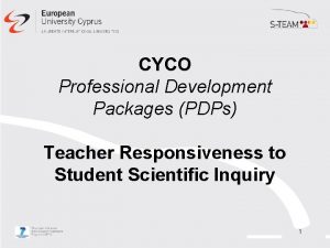 CYCO Professional Development Packages PDPs Teacher Responsiveness to