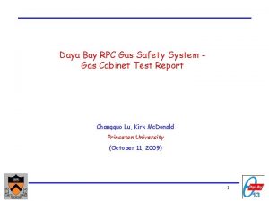 Daya Bay RPC Gas Safety System Gas Cabinet