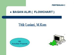 PERTEMUAN 2 l BAGAN ALIR FLOWCHART NB Kosultasi