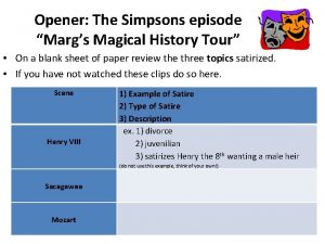 Opener The Simpsons episode Margs Magical History Tour