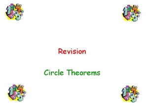Revision Circle Theorems 3 Circle Theorems Parts of