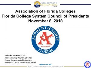 Association of Florida Colleges Florida College System Council