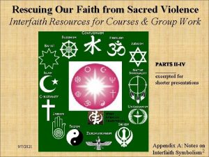 Rescuing Our Faith from Sacred Violence Interfaith Resources