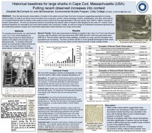 Historical baselines for large sharks in Cape Cod